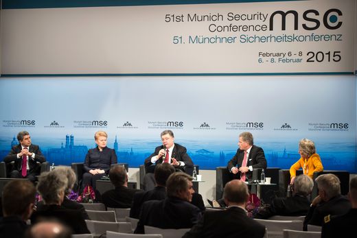 Presidentti Niinistö keskusteli helmikuussa 2015 Euroopan turvallisuudesta Münchenissä. Kuva: Munich Security Conference